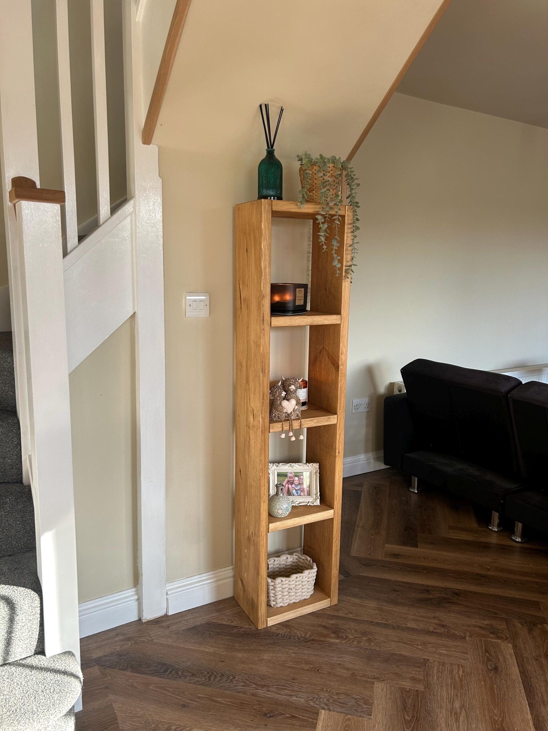 Handmade Tall Wooden Shelving Unit